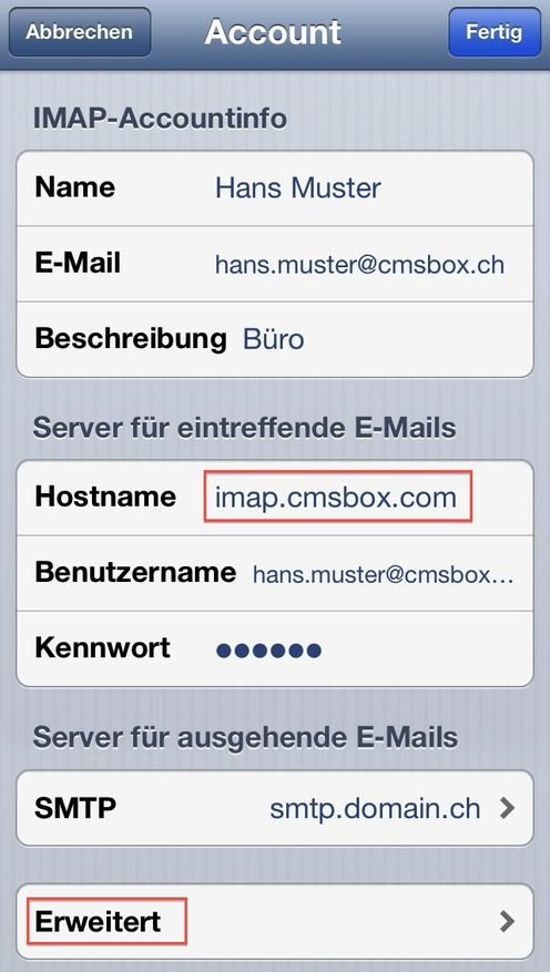 iP change imap 4