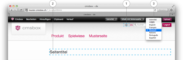 Sprache einstellen