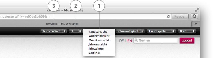 Detail-Einstellungen «Chronologisch»