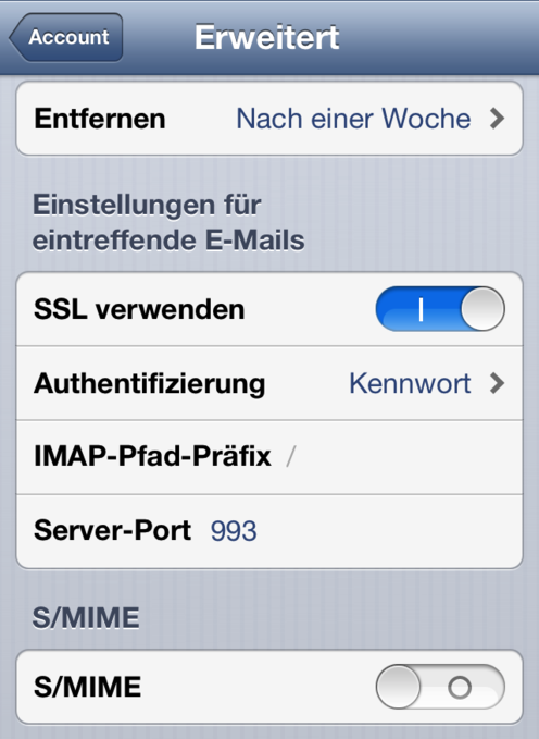 iP change imap 5