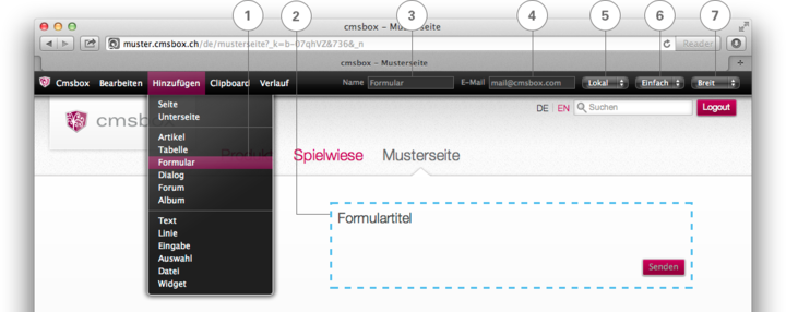 Formular hinzufügen